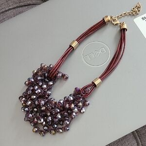 Purple Beaded‎ Necklace